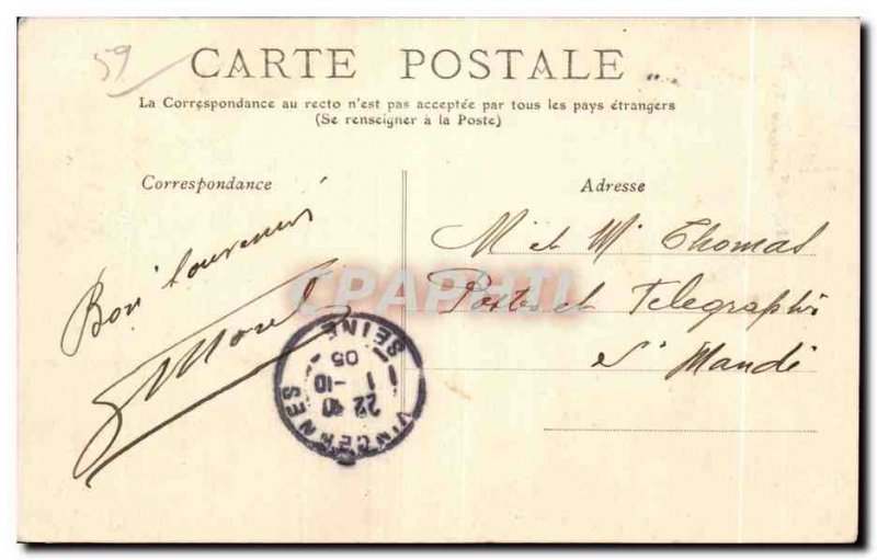 Postcard Old Lille Theater Municipal Side Right View