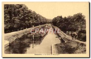(Yonne) Tonnere- The Canal Boat Bourgogne- Old Postcard