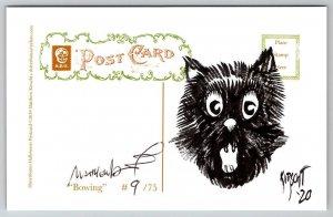 Halloween Matthew Kirscht Musical Instrument BOWING Hand Sketch S/N Postcard MK