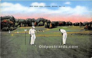 Idle Hour Golf Course Golf Unused indentation in card