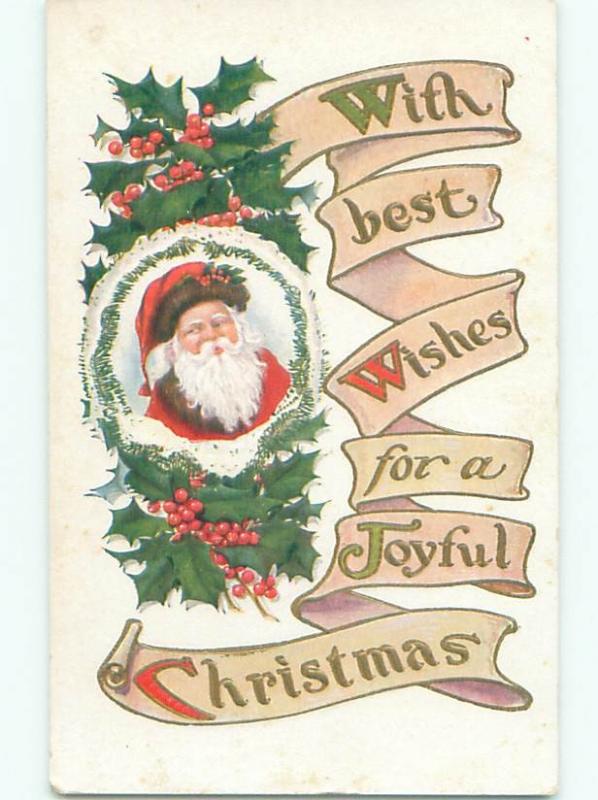 Divided-Back SANTA CLAUS CHRISTMAS SCENE Great Postcard W8306