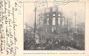 Harrisburg Pennsylvania Ruins Of Grand Opera House, Destroyed by Fire In 1907,PC