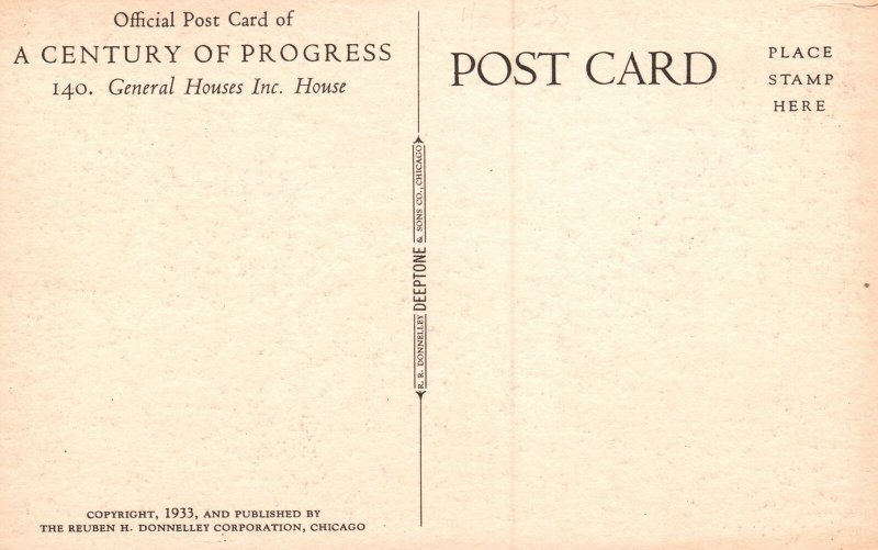 Vintage Postcard 1910's General Houses Inc. House RHD Co. Painting Artwork