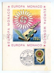 420063 MONACO 1964 year EUROPA CEPT First day maximum card