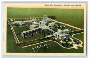 c1940's Aerial View Of Illinois State Penitentiary Near Joliet IL Postcard 