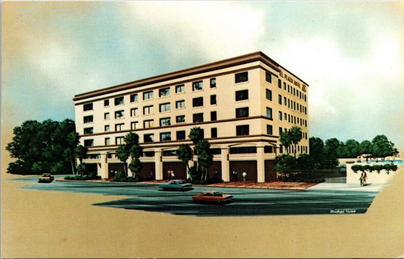 Front View Best Western El Plaza Hotel Miami Florida FL Cars Postcard Unused UNP 