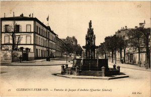 CPA CLERMONT-FERRAND Fontaine de Jacques d'Amboise Quartier général (460100)