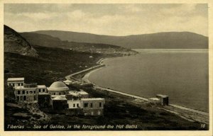 israel palestine, TIBERIAS, Sea of Galilee, Hot Baths (1920s) Postcard