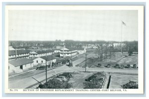 c1940s Section of Engineer Replacement Training Center Fort Belvoir VA Postcard