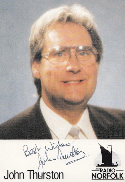 John Thurston 1980s Radio Norfolk DJ Hand Signed Photo