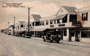 Watch Hill, Rhode Island - Dine at Sisson's Restaurant  - c1940