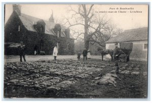 c1940's Park Of Rambouillet The Hunting Rendezvous The Table France Postcard