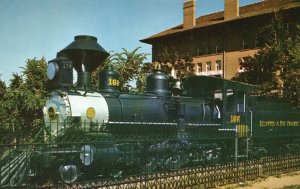 Vintage Postcard Steam Engine Of The Denver & Rio Grande Railroad In Antlers Hot
