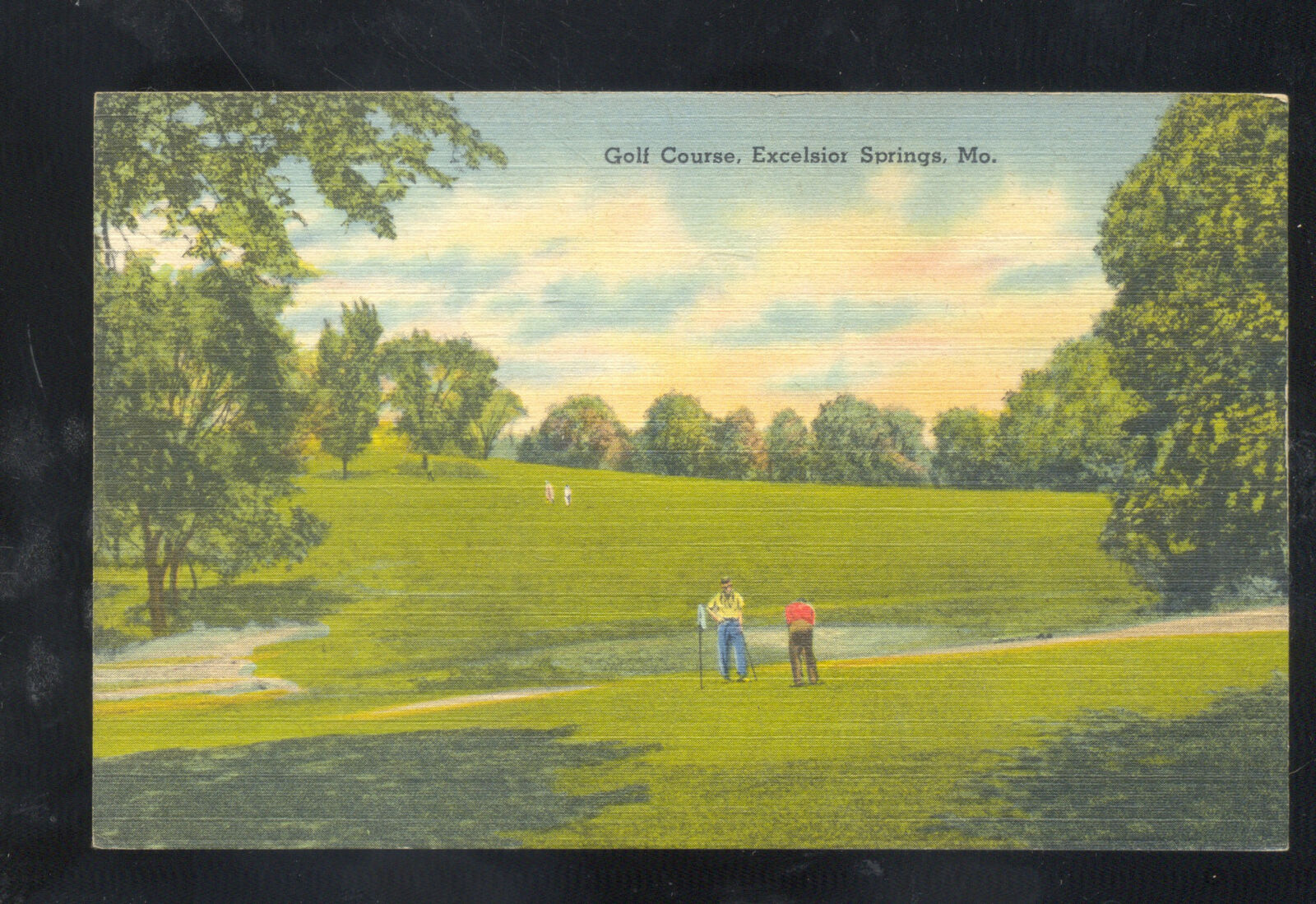 Excelsior Springs Missouri Golf Course Putting Green Vintage Postcard Mo Hippostcard