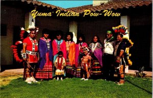 Yuma AZ Arizona SOUTHWEST INDIAN POW-WOW Fort Yuma Hill NATIVE AMERICAN Postcard