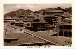 PC STEAMER POINT ADEN BARRACKS REAL PHOTO YEMEN (a31958)