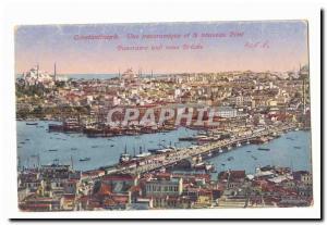 Turkey Turkey Constantinople Old Postcard Panoramic View and the new bridge