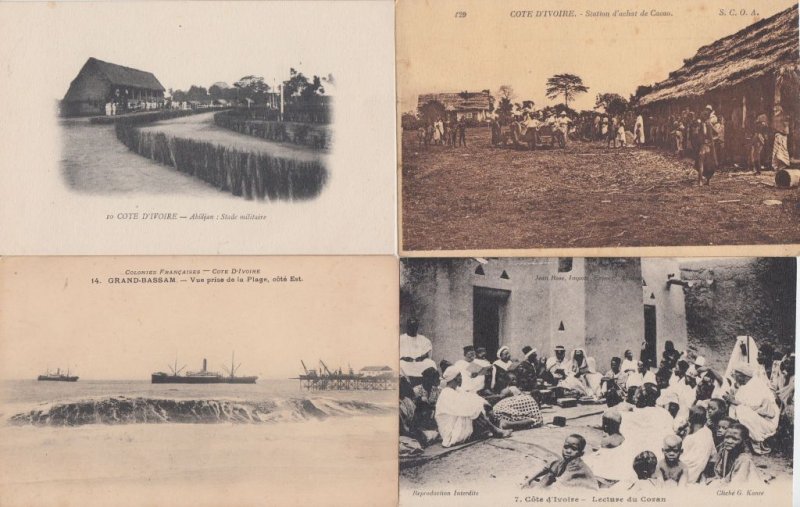 IVORY COAST COTE D'IVOIRE 36 Vintage Africa Postcards Mostly pre-1940 (L4134)