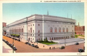 Ohio Cleveland Public Auditorium Curteich