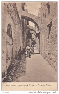 Fifth Station, Stazione Quinta, JERUSALEM, Israel, 1900-1910s