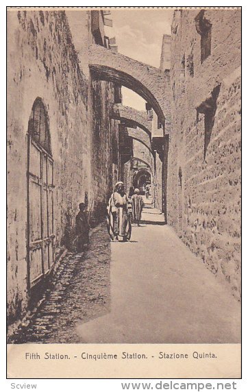 Fifth Station, Stazione Quinta, JERUSALEM, Israel, 1900-1910s