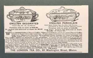 1892 London Tea Co. Decorated Porcelain Victorian Era Print Ad 2T1-52