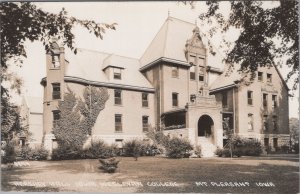 RPPC Postcard Hershey Hall Iowa Wesleyan College Mt Pleasant Iowa IA