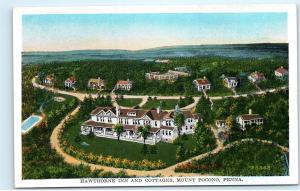 Hawthorne Inn and Cottages Mount Pocono Pennsylvania PA Vintage Postcard C95