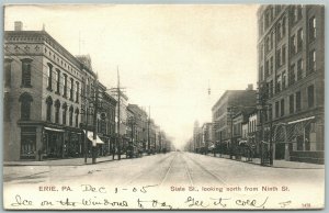 YORK PA STATE STREET 1905 UNDIVIDED ANTIQUE POSTCARD