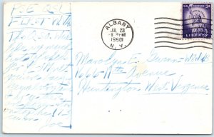 1960 Albany, NY Amateur Ham C.B Radio QSL Postcard Joseph C. Park WLR-Print A209