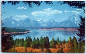 M-55761 Jackson Lake reflects the lofty peaks of the Teton Range Wyoming