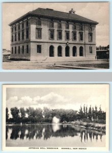 2 Postcards ROSWELL, NEW MEXICO NM ~ Federal Building, Artesian Well Reservoir