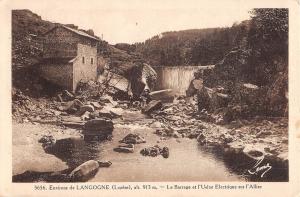 BR72572 environs de langogne lozere le barrage  et l usine electrique   france