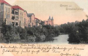 Braunschweig Germany Birds Eye View Antique Postcard J76361