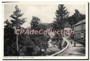 Postcard Old Peira Cava road Turini
