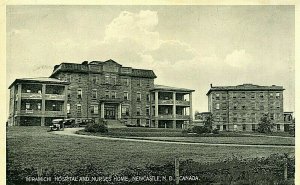Postcard RPPC Miramachi Hospital & Nursing Home, Newcastle, New Brunswick, Can.