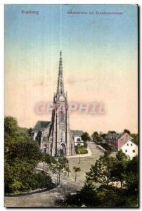 Old Postcard Freiberg Jakobikirche put Dresdenerstrasse