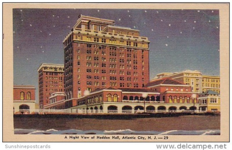 A Night View Of Haddon Hall Atlantic City New Jersey