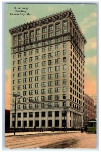 Kansas City Missouri Postcard R. A. Long Building Exterior Roadside 1913 Antique
