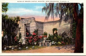 Florida Bradenton Ruins Of Braden Castle 1939