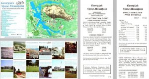 GA Georgia STONE MOUNTAIN PARK Map~Attractions & Ticket Price List SEE ITEM INFO