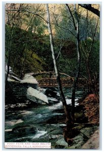 c1910 Foot Path Glen Below Minnehaha Falls Minneapolis Vintage Antique Postcard