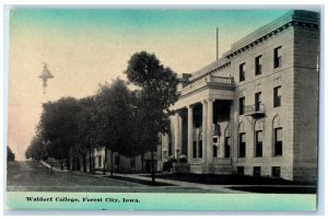 1912 Waldorf College Campus Building Street Road Side Forest City Iowa Postcard