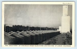 LAMAR, CO Colorado ~ WHEAT ELEVATOR 1950 Prowers County Farming Postcard