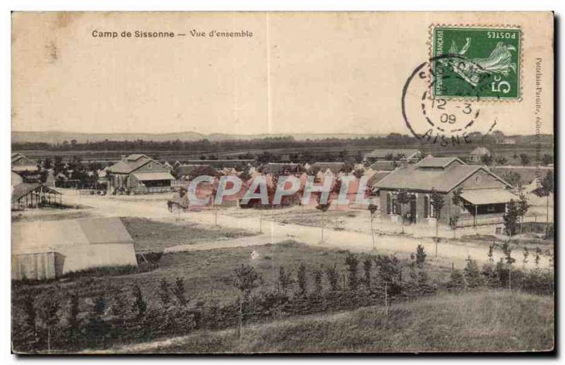Old Postcard Camp of Sissonne View of Army Ensemble