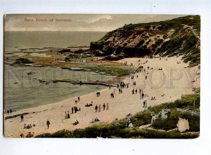 236503 AUSTRALIA Back Beach Sorrento 1908 year RPPC Victoria