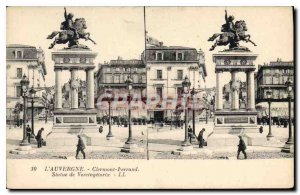 Old Postcard Auvergne Clermont Ferrand statue of Vercingetorix