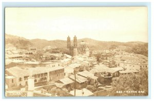 Taxco Mexico RPPC Real Photo Church Kodak Bird's Eye View Vintage Postcard 