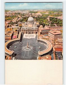 Postcard St. Peter's and Bernini's Colonnade, Vatican City, Vatican City