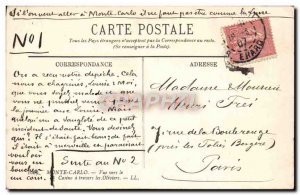 Old Postcard Monte Carlo seen at night